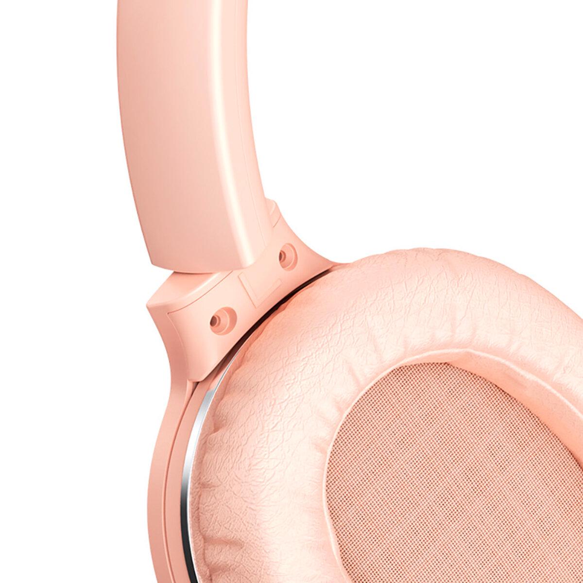 Навушники бездротові BASEUS Encok Wireless headphone D02 Pro BT5.3 450 mAh Pink (NGTD010304) - фото 4