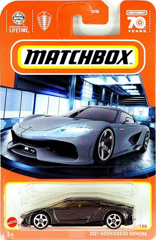 Игрушечная машинка Matchbox 2021 Koenigsegg Gemera 2023 MBX Showroom №45 (HKW48)