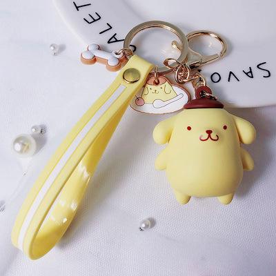 Брелок для ключей Pompompurin Hello Kitty Помпомпурин Хелло Китти желтый (030)