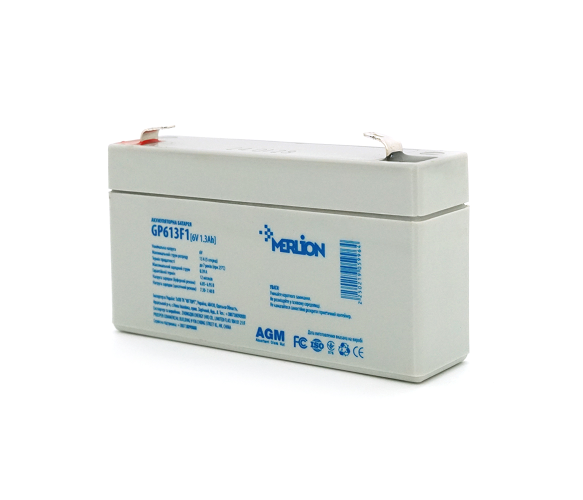 Аккумуляторная батарея Merlion GP613F1 6V 1,3Ah Grey (GP613F1)