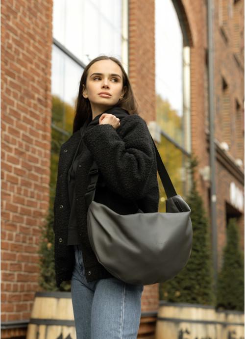 Женская сумка хобо Sambag Графит (726058428)