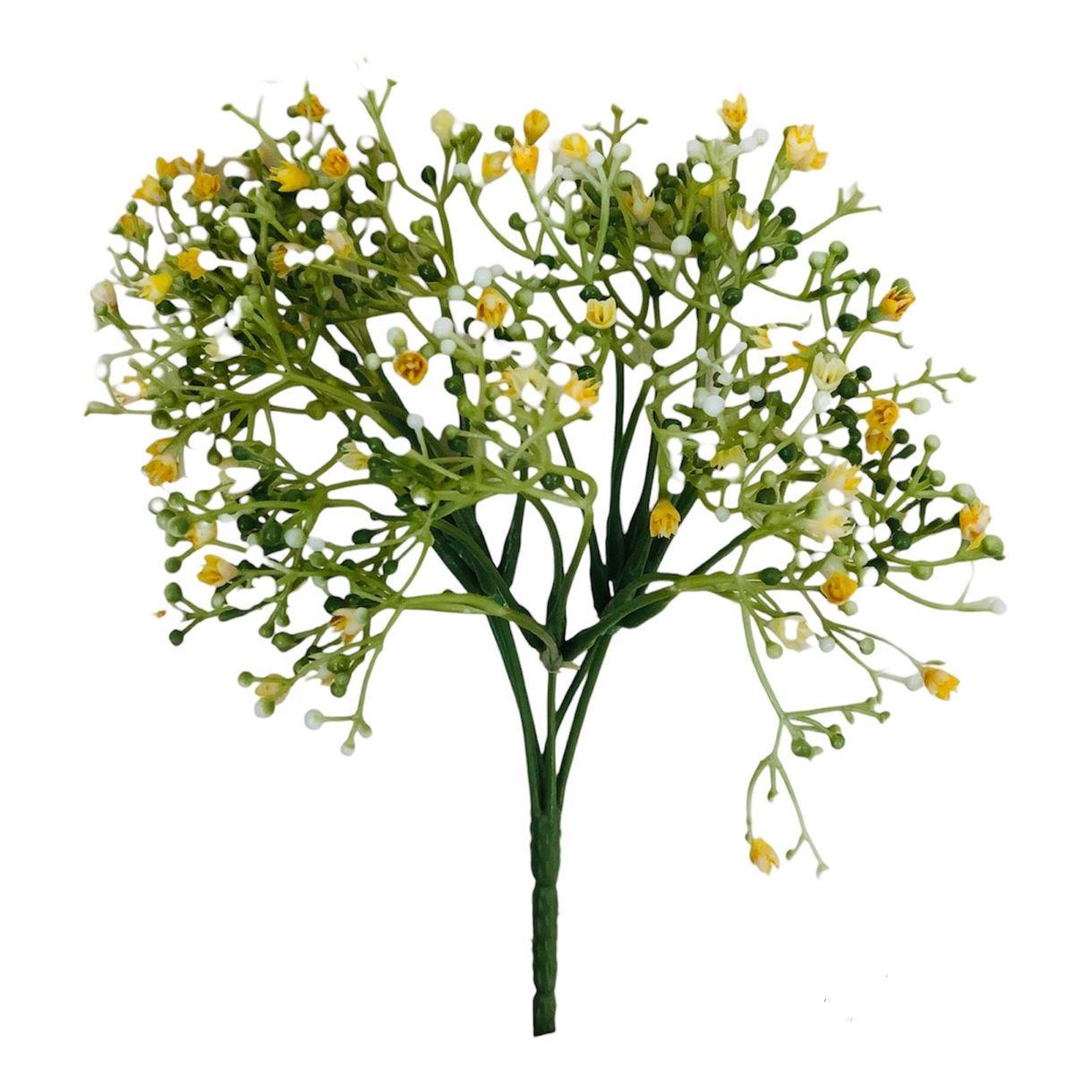 Искусственный гипсофил букет мини пластик 23 см Желтый - фото 3 Искусственный гипсофил букет мини пластик 23 см Желтый - фото 3
