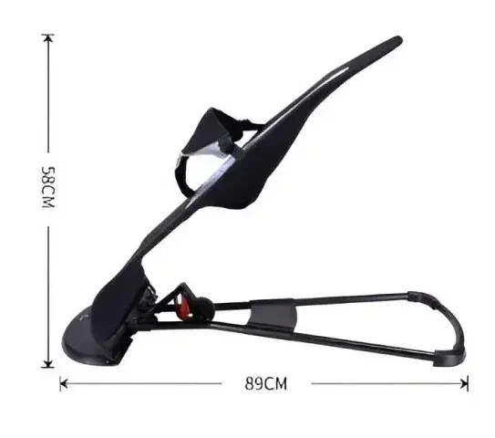 Шезлонг-гойдалка для немовлят з дугою та іграшками Чорний (2784822478) - фото 7