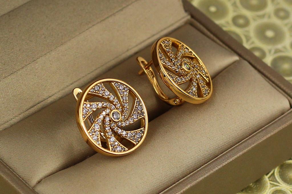 Серьги Xuping Jewelry транс 1,9 см Золотистый (2577408028)