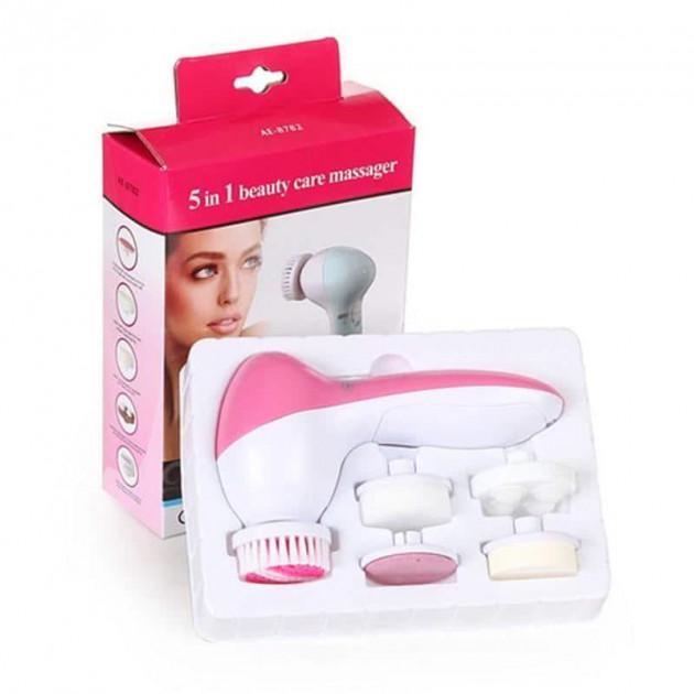 Масажер для обличчя SUNROZ Beauty Care AE-8782 5в1 SUN1322 Рожевий - фото 4