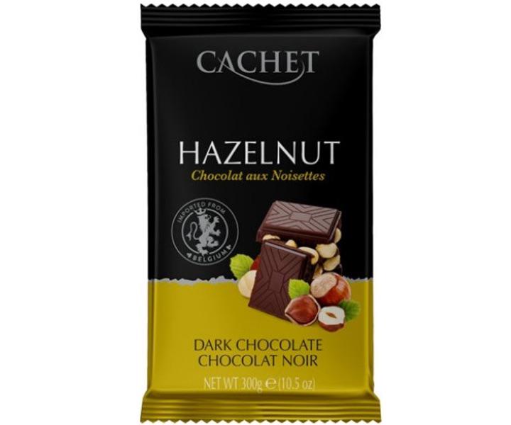 Шоколад Cachet Dark chocolate Hazelnut черный 54 % какао с фундуком 300 г (20585249)