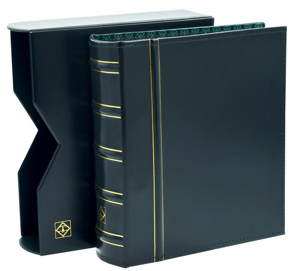 Альбом Leuchtturm OPTIMA GIGANT до 80 л. для монет или купюр с футляром Зеленый (А01144)