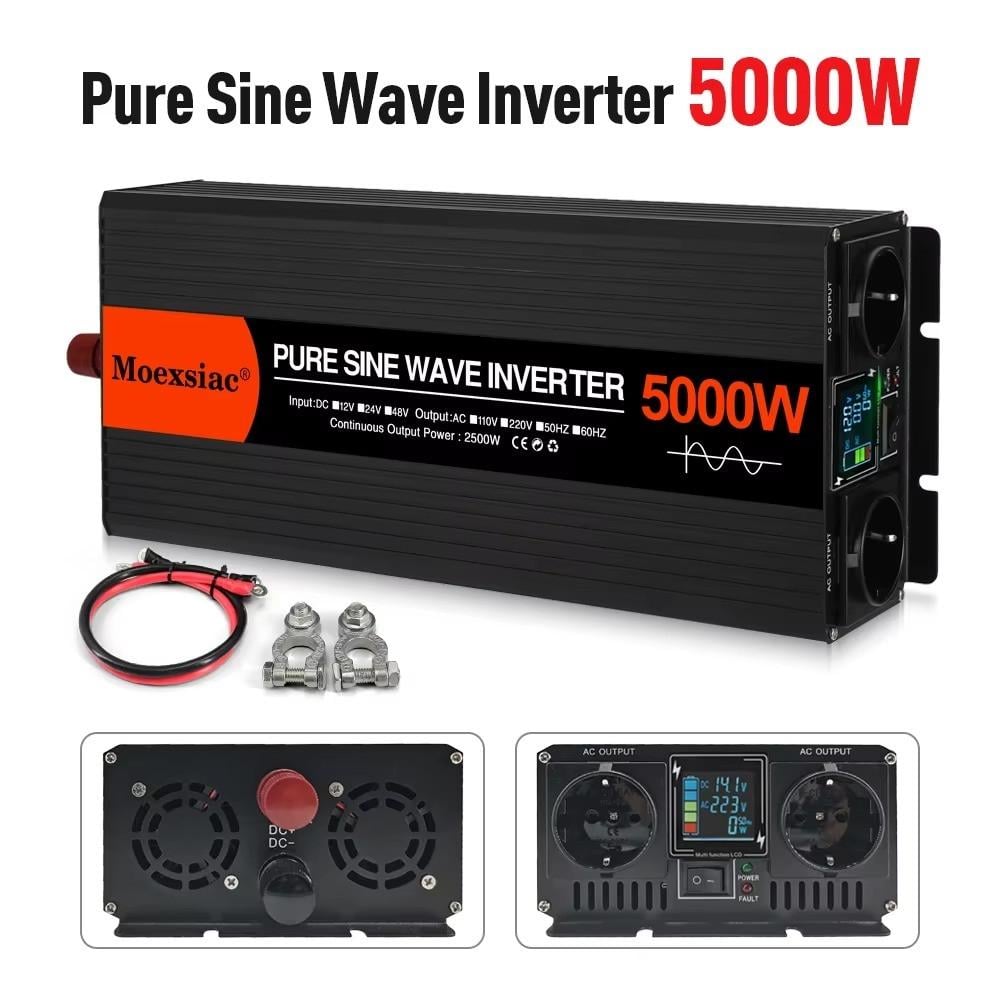 Інвертор Moexsiac 5000 W, 12 V/220 V/50 Hz чиста синусоїда - фото 3
