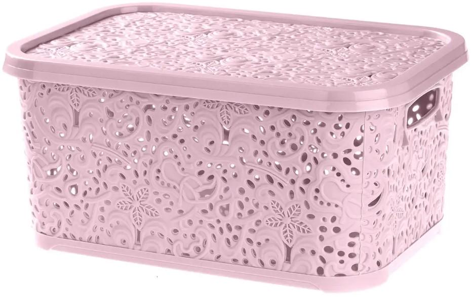 Кошик R-plastic Ажур 6 л 28,5x20,5x12,5 см Рожевий (AN005798)