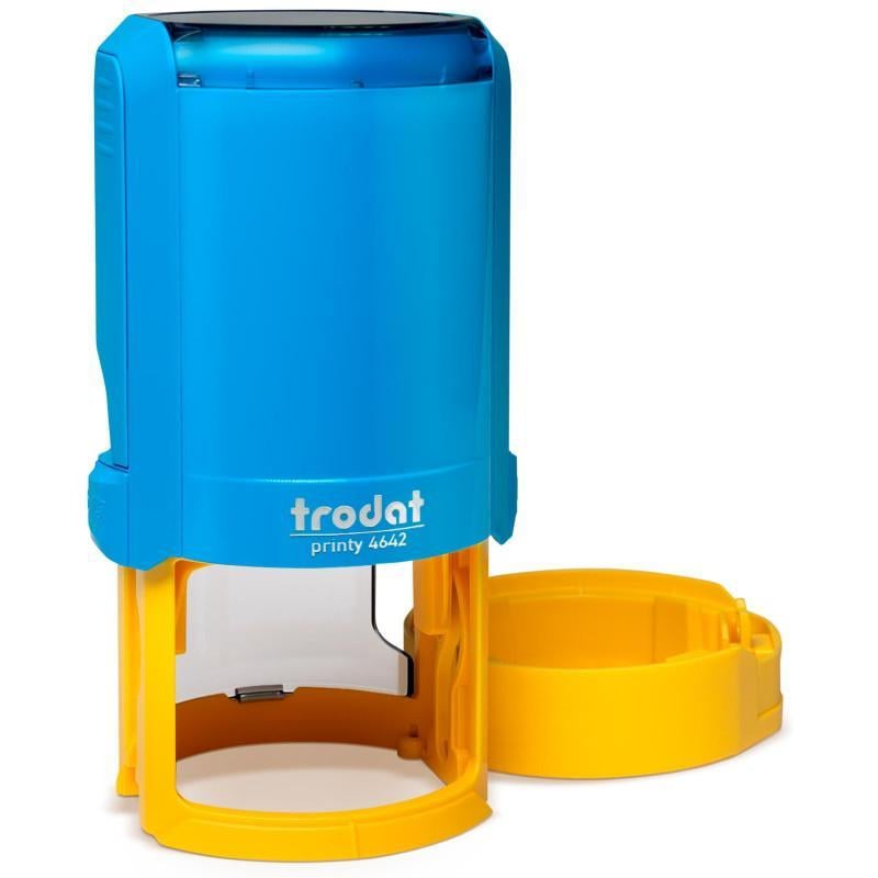Оснащення для круглої печатки Trodat Printy 4642 d 42 мм з ковпачком Синьо-жовтий (4642 Синьо-жовтий)