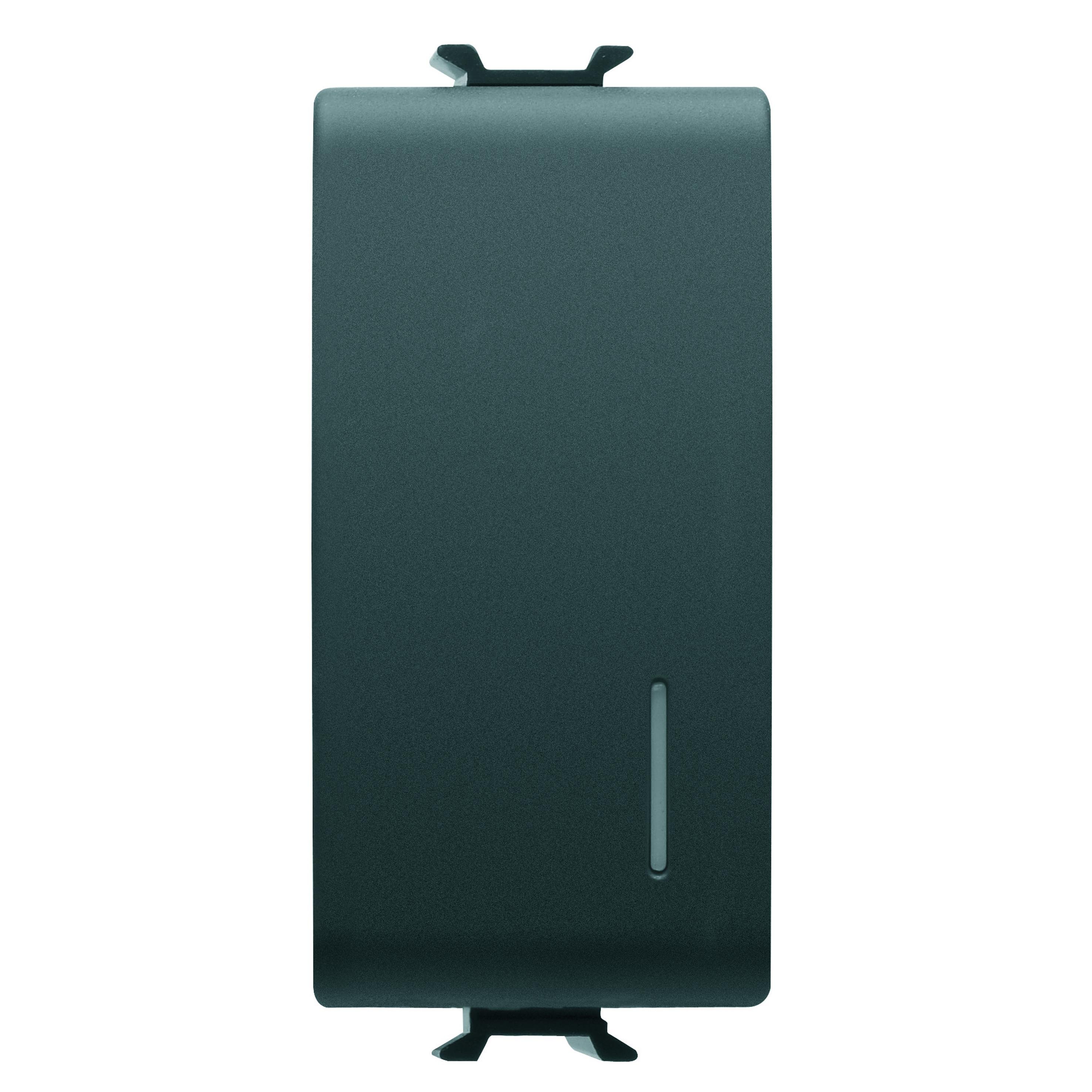 Выключатель проходной одноклавишный Gewiss Chorusmart 1 модуль с подсветкой технополимер Черный (GW12052) Выключатель проходной одноклавишный Gewiss Chorusmart 1 модуль с подсветкой технополимер Черный (GW12052)