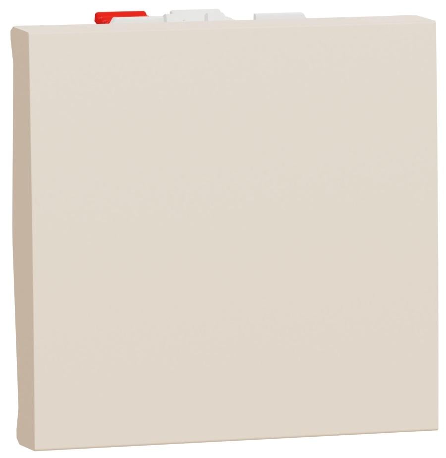 Выключатель проходной Schneider Electric Unica New одноклавишный схема 6 10 А 2 модуля ABS-UV Бежевый (NU320344)