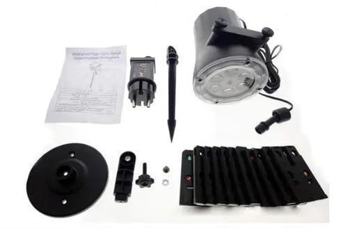 Проектор лазерный уличный Garden Projector Card № ZP124 с 12 слайдами и пультом Черный (GR- 67_438)