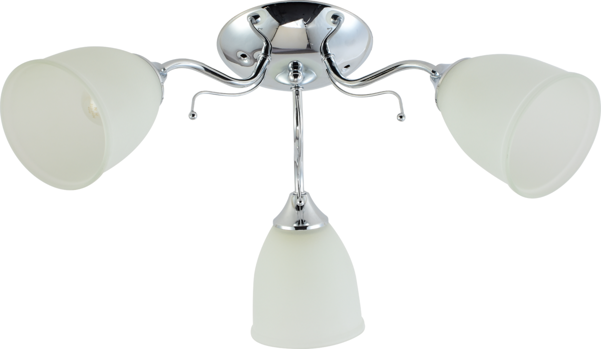 Люстра потолочная Light House SRS-20762/3 плафоны белые Хром