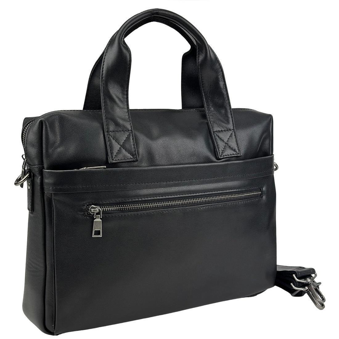 Сумка для документов Tiding Bag 1663A кожаная Черный (2656558579)