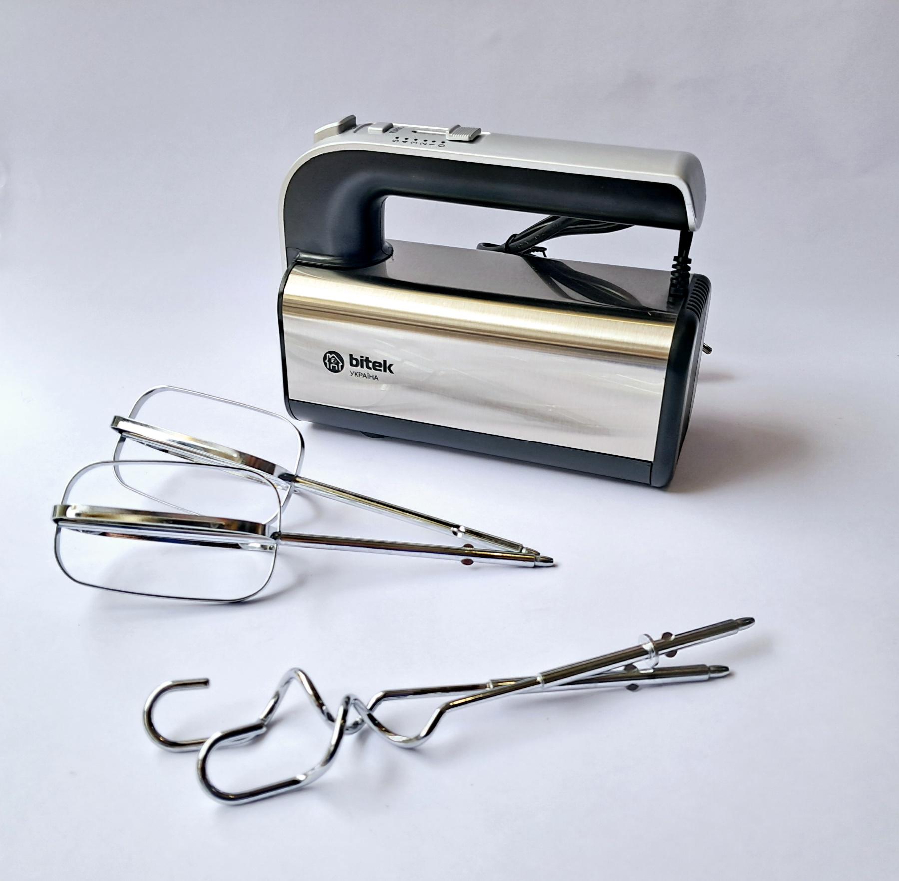 Миксер ручной BITEK из нержавейки 1600 Вт Серый (BT-6664) - фото 4 Миксер ручной BITEK из нержавейки 1600 Вт Серый (BT-6664) - фото 4