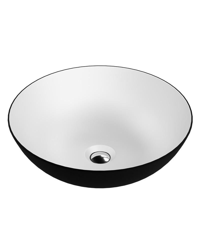 Умывальник Lavita ROSA на столешницу Черно-белый (5900378334293)