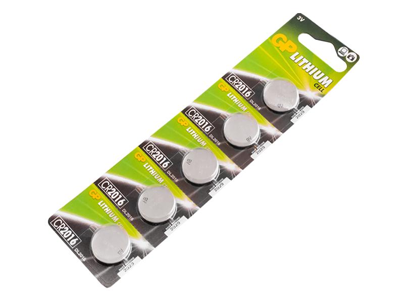Батарейка литиевая GP CR2016 3V блистер круглая (3037)