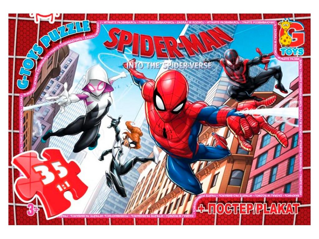 Пазлы G-Toys из серии Человек-паук 35 эл. (SM880)
