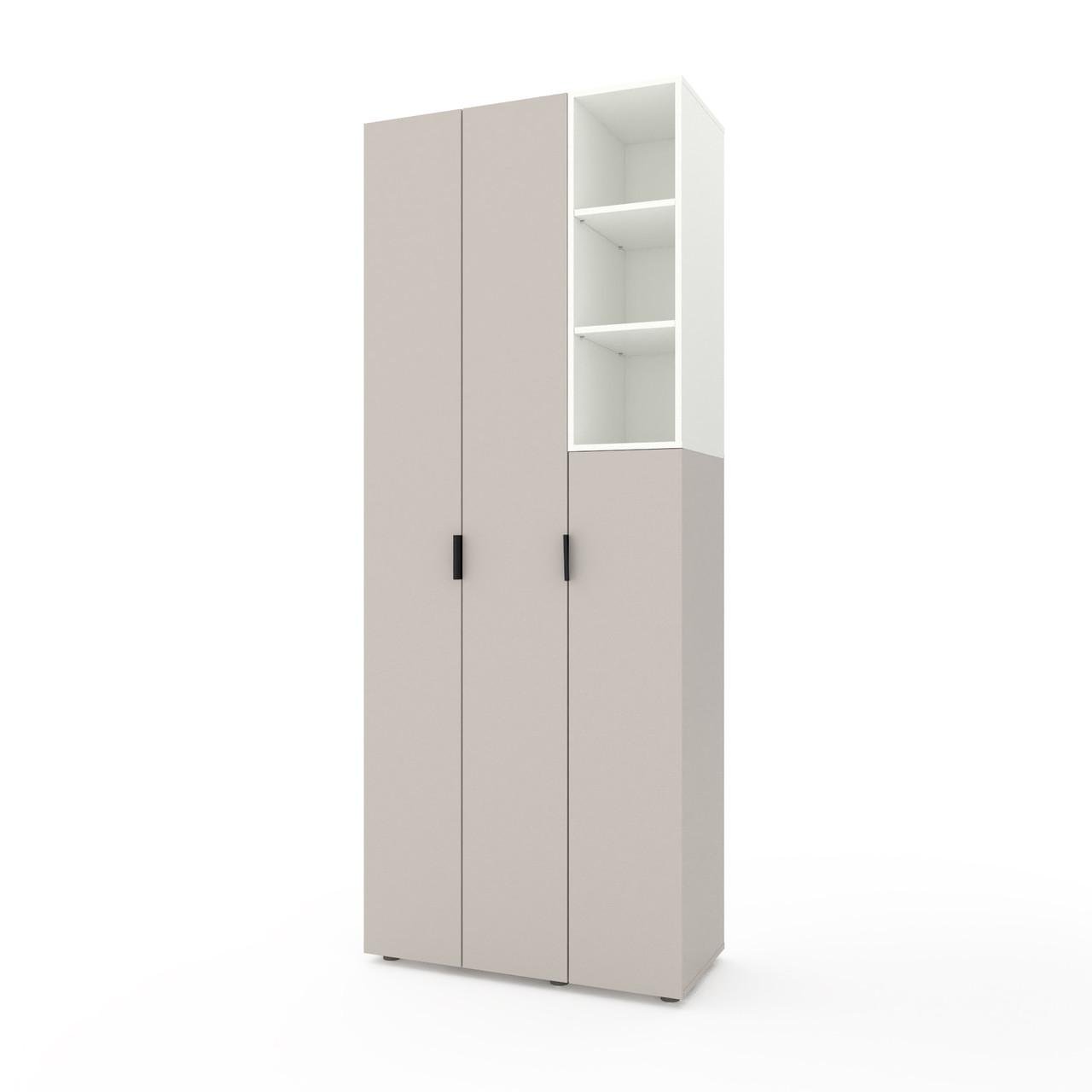 Шафа Metkas Home A003R ЛДСП 900x420x2300 мм Кашемір/Білий Сніг - фото 2