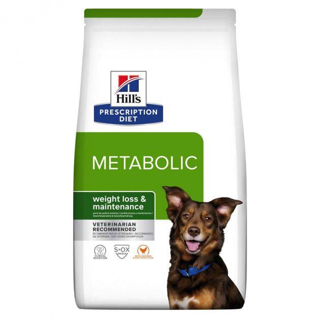Корм лечебный Hill's Prescription Diet Metabolic для собак при ожирении и лишнем весе 1,5 кг (052742209708)
