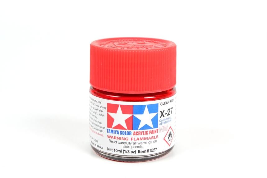 Акриловая краска Tamiya Acrylic mini X-27 Clear Red Прозрачный красный (81527-A00)