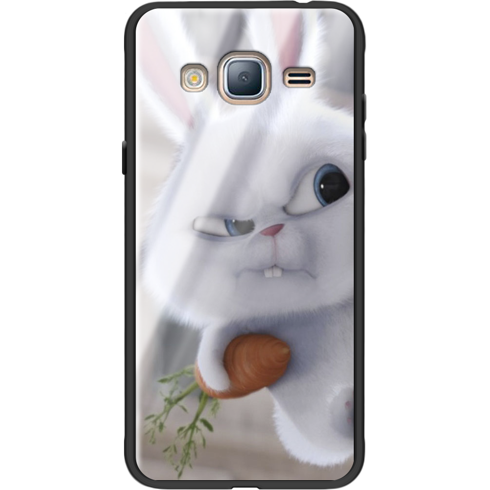 Чехол BoxFace Samsung J320 Galaxy J3 Rabbit Snowball Черный силикон со стеклом (24962-up1116-37742)