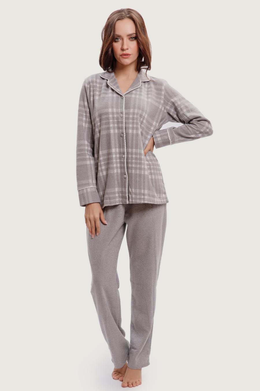 Комплект Lormar блуза/брюки р. 52/3XL Серый/Шампань (69968) Комплект Lormar блуза/брюки р. 52/3XL Серый/Шампань (69968)