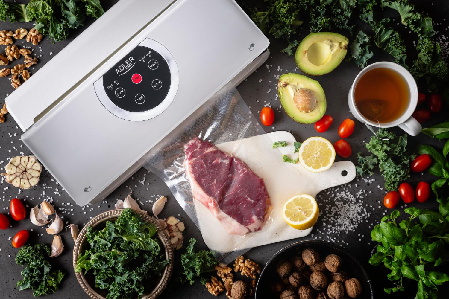 Вакууматор Adler AD 4503 130W сенсорное управление 30 см Grey (AD4503) - фото 12