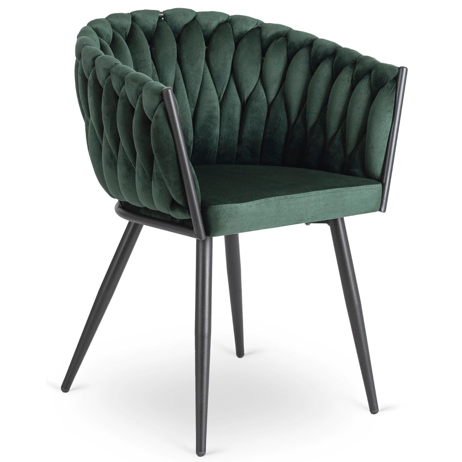 Стілець обідній Mebel Elite ELENA Welur Зелений (ME.ELENA/Z/V/K)