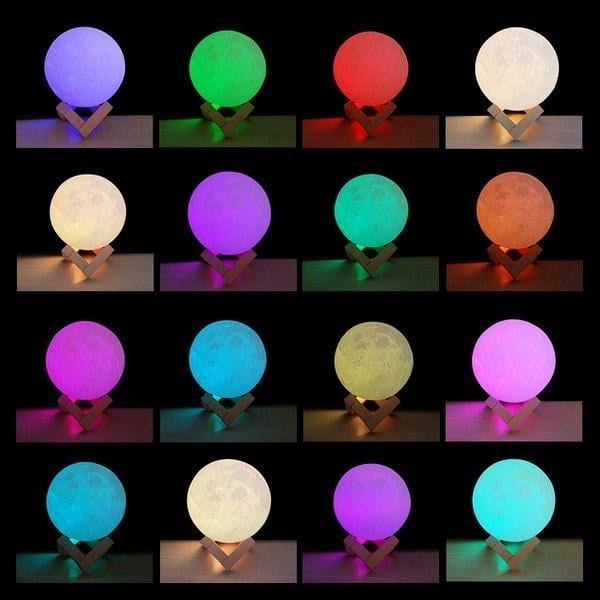 Нічник настільний 3D Moon Light Lamp Місяць (GN-001) - фото 6