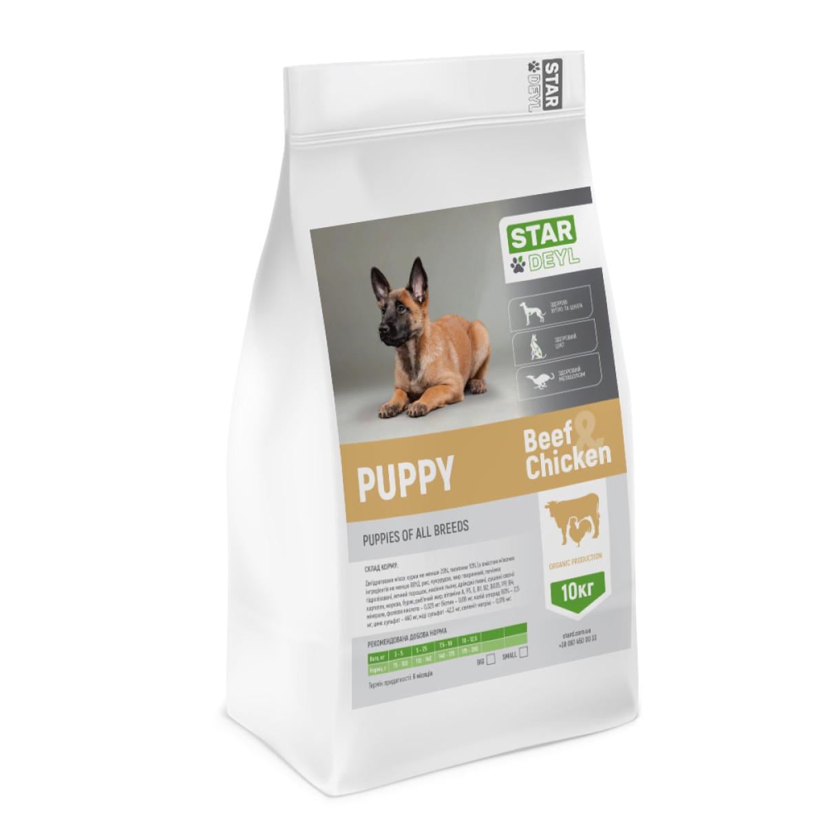 Корм сухий Stardeyl Puppy для цуценят всіх порід курка/телятина 10 кг (KS-4-1)