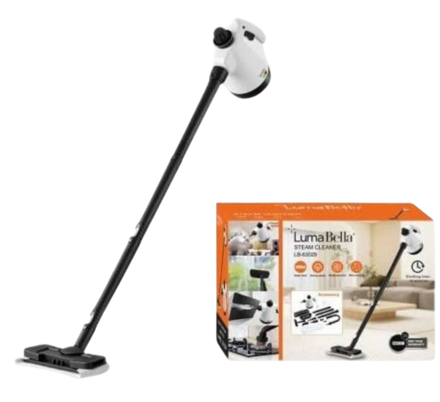 Пароочиститель Luma Bella LB-63029 с насадками 380 мл 1200 Вт Белый (LB-63029)