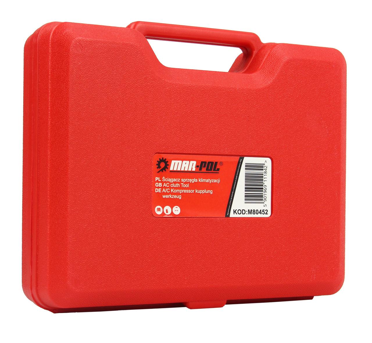 Набір для демонтажу компресора кондиціонера Mar-Pol M80452 12 пр. та пластиковий кейс Червоний - фото 8 Набір для демонтажу компресора кондиціонера Mar-Pol M80452 12 пр. та пластиковий кейс Червоний - фото 8