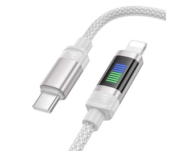 Кабель USB Hoco U126 PD27W Type-C to Lightning 3A 1,2 м Grey