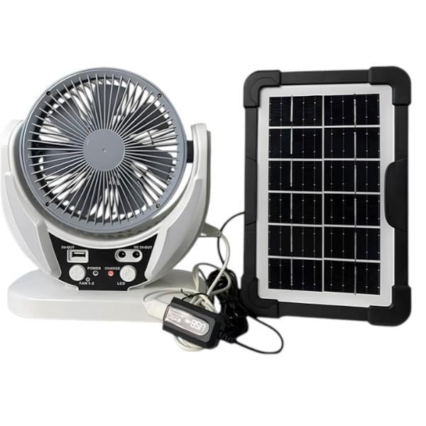 Вентилятор з сонячною панеллю Megatop з LED-освітленням та USB (MT-801LS)