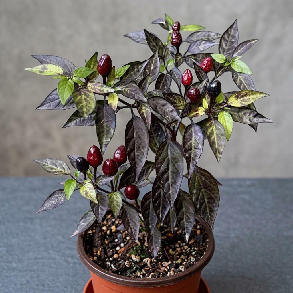 Семена Перец острый Heirloom Rare Mayan Black Capsicum annuum 5 шт. (3210197388)