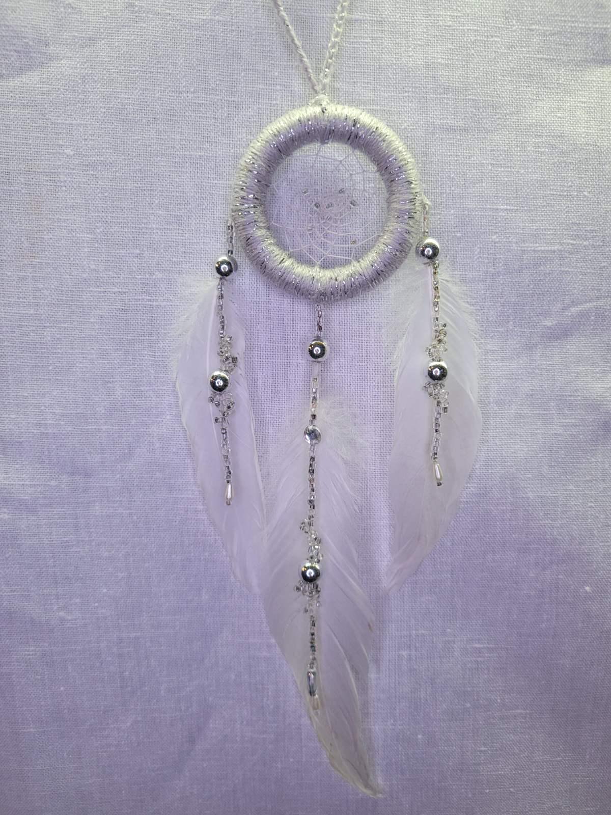 Ловець снів Срібний/Білий (125) - фото 2