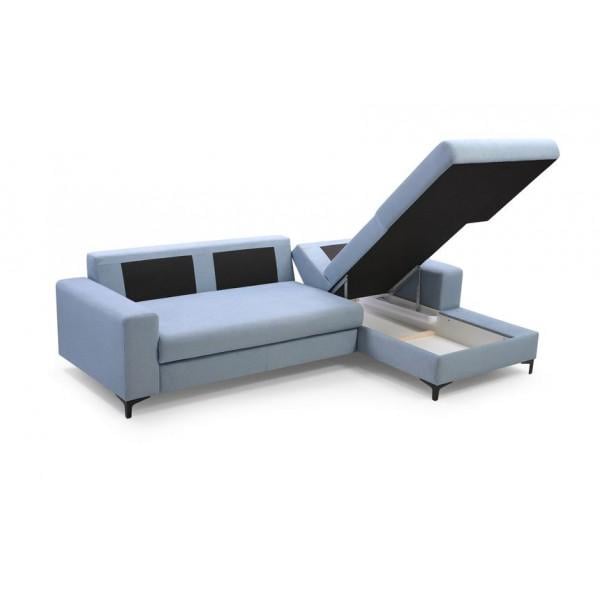 Диван угловой Perfect Home Аlta из натурального дерева/ДСП/ткани Pegasus 72 Голубой (49577) - фото 3