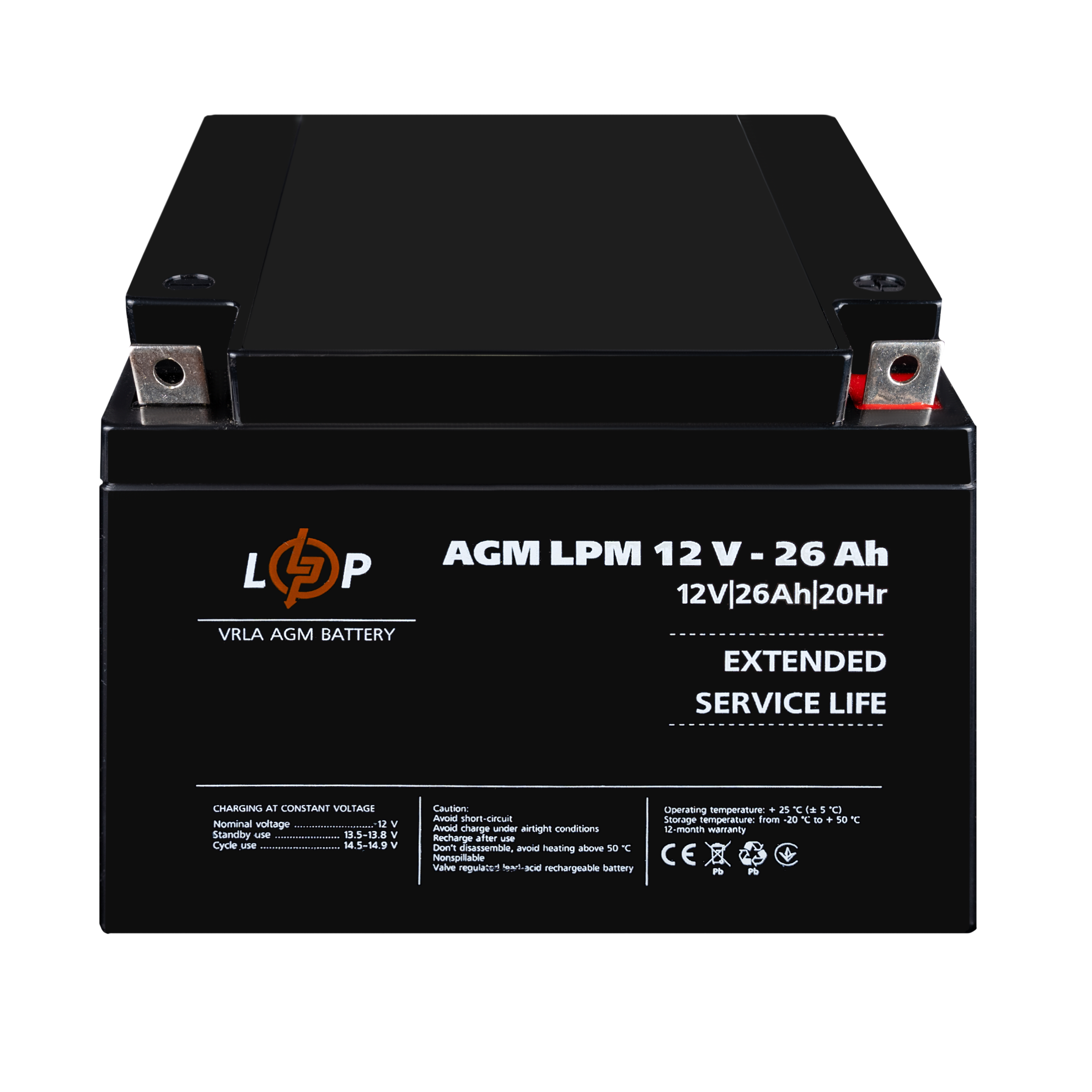 Аккумулятор AGM LPM 12V-26 Ah - фото 2 Аккумулятор AGM LPM 12V-26 Ah - фото 2