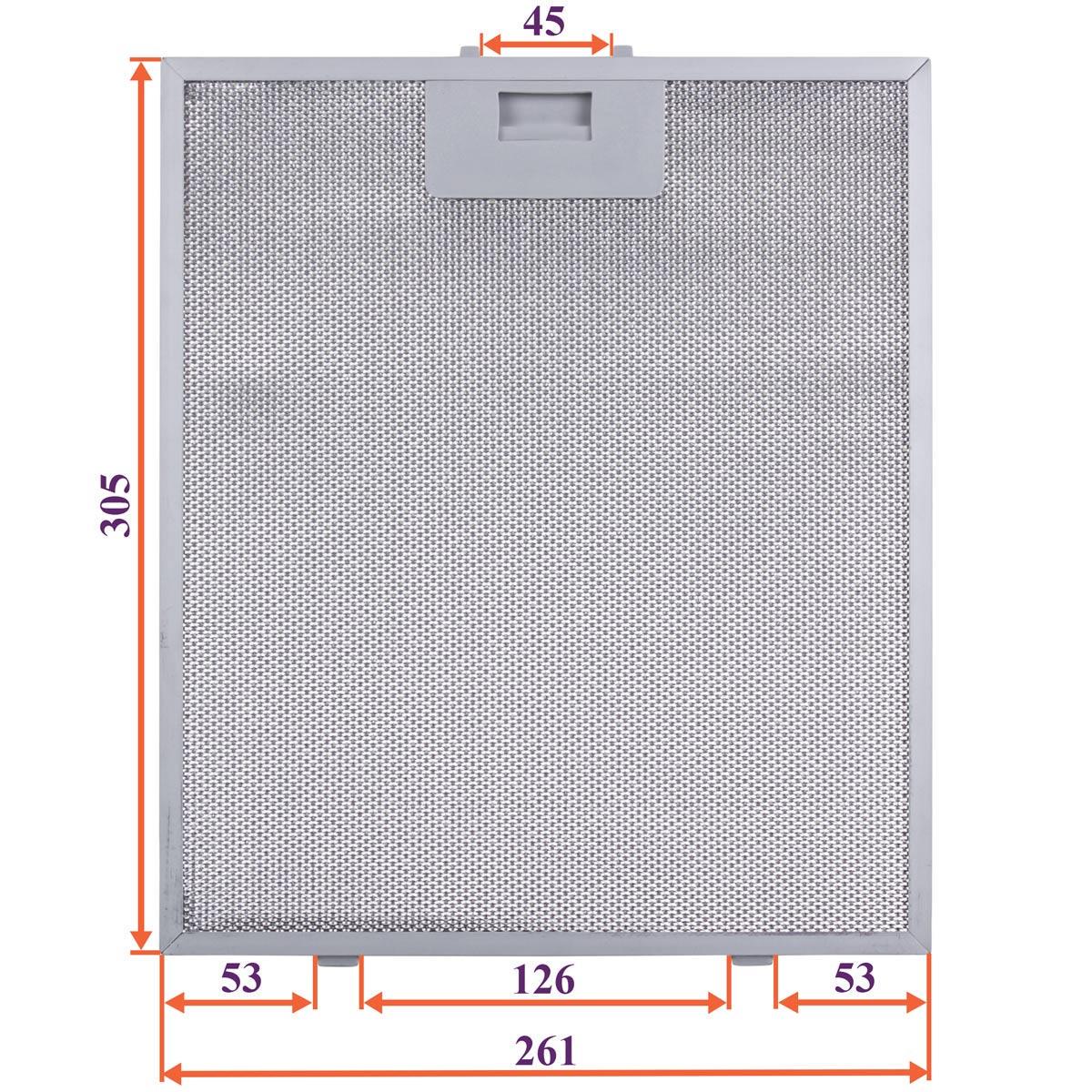 Фильтр жировой для вытяжки металлический универсальный под защелки 261x305 мм (00000056154) - фото 2 Фильтр жировой для вытяжки металлический универсальный под защелки 261x305 мм (00000056154) - фото 2