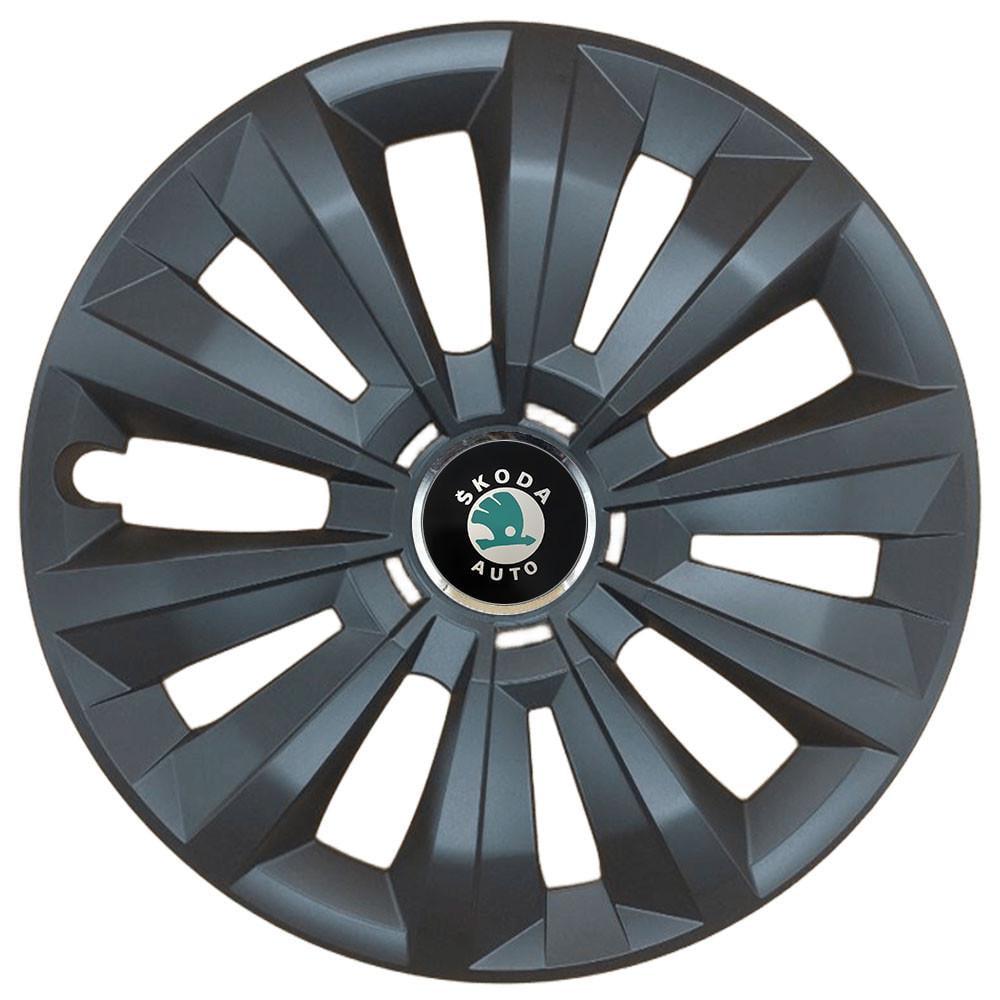 Комплект колпаков SJS R15 для Skoda 346 4 шт. Черный (108318)
