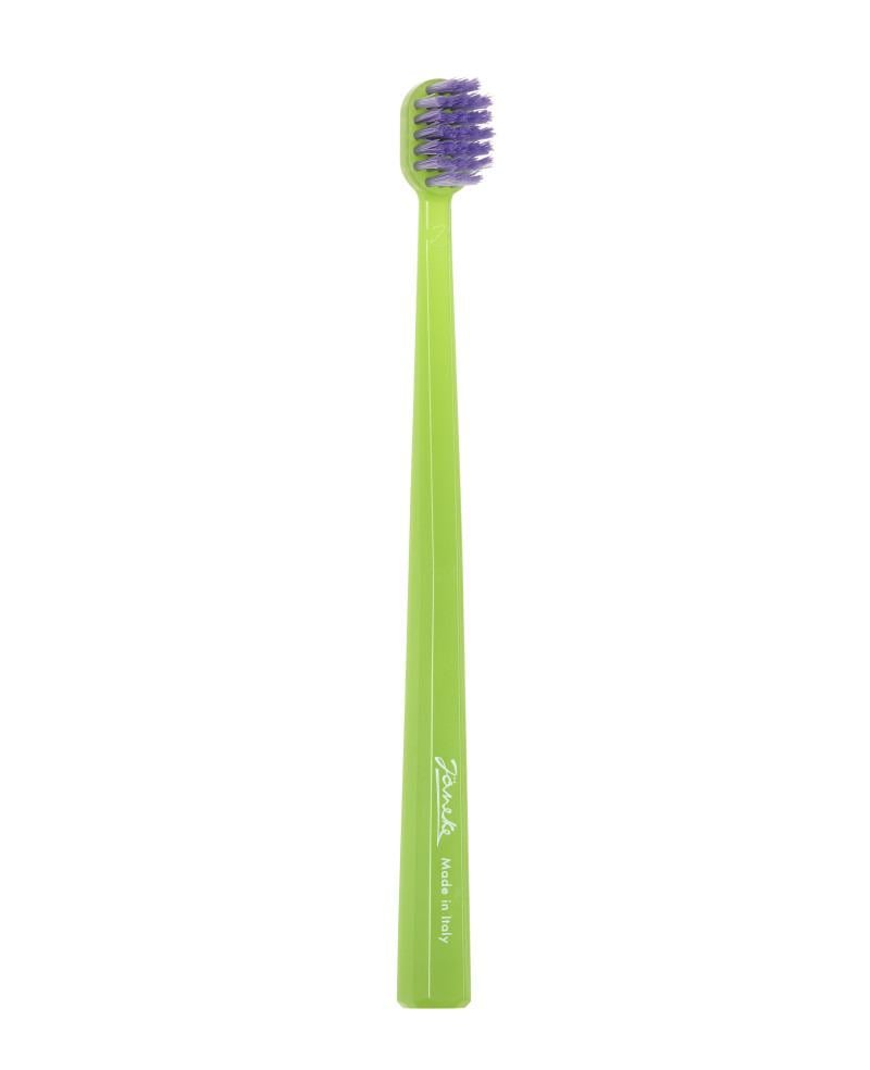 Зубная щетка средней жесткости Janeke Medium Toothbrush Зеленый/Фиолетовый (14146226)