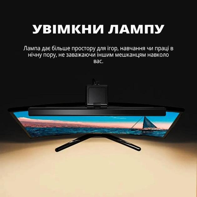 Лампа на монитор светодиодная UKC TB-30SC 3000-6000K 5 Вт с регулировкой температуры Black - фото 6