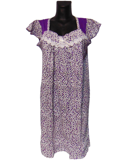 Ночная рубашка женская Nature cotton 7101 р. 48 Белый/Фиолетовый (1761813671) Ночная рубашка женская Nature cotton 7101 р. 48 Белый/Фиолетовый (1761813671)