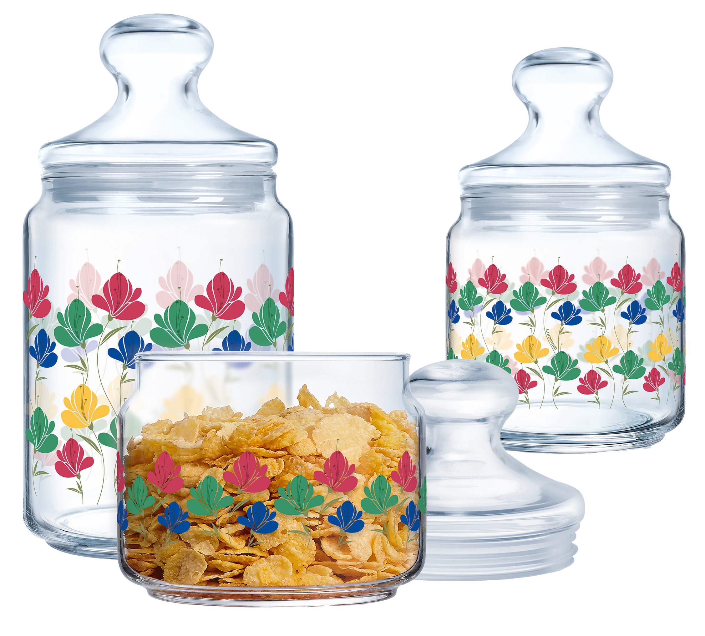 Набір банок LUMINARC CLUB FLUURY 3 шт 0.5, 0.75, 1 л (UG-X1070)