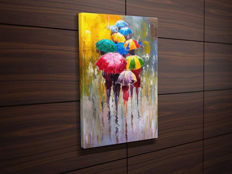 Картина для интерьера детскую Цветные зонтики 51x34 см (590)