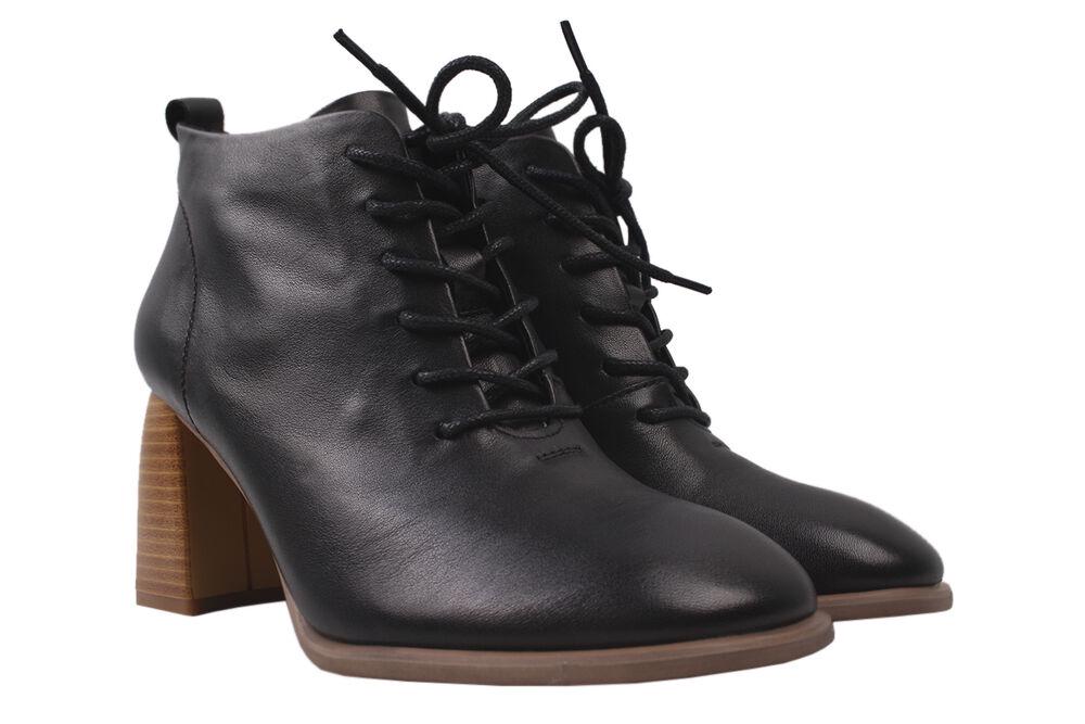 Ботильоны женские Berkonty из кожи р. 36 Черный (228-20DH)