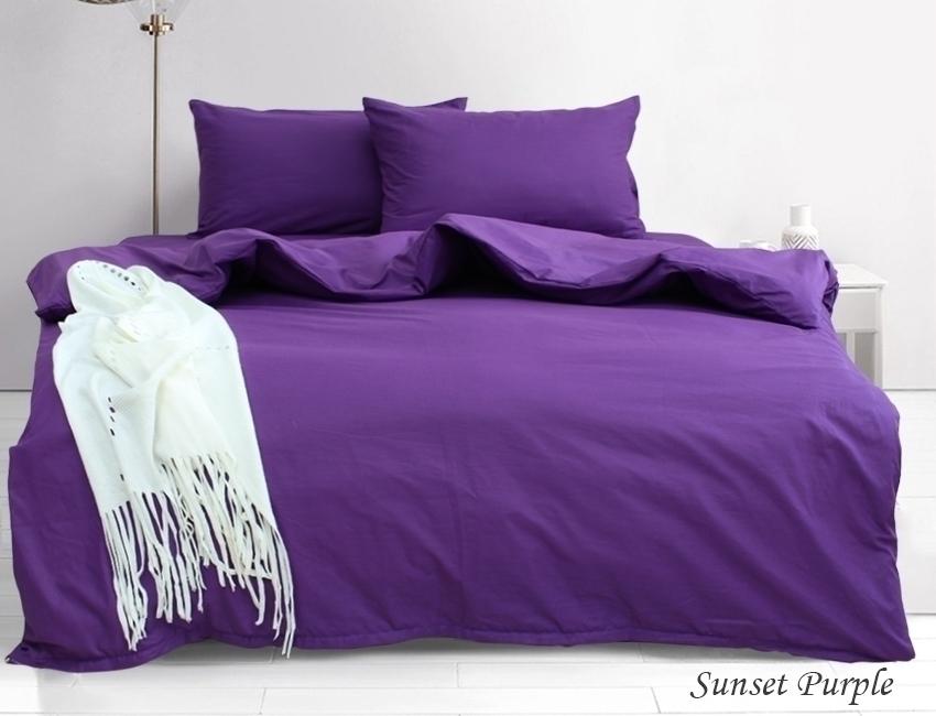 Комплект постельного белья TAGtekstil евро наволочки 70x70 см (Sunset Purple)