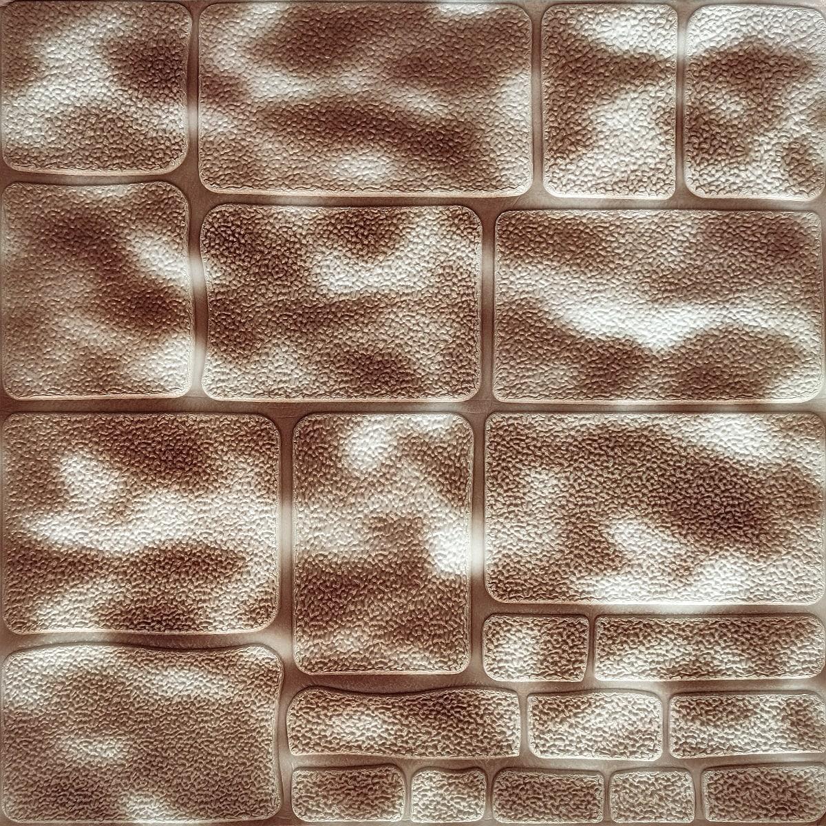 3D-панель Камень/кофе на самоклеющейся основе 700х700х5 мм (SW-00001352)